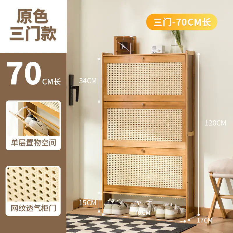 Slim Shoe Cabinet with Large Capacity for Home Entry