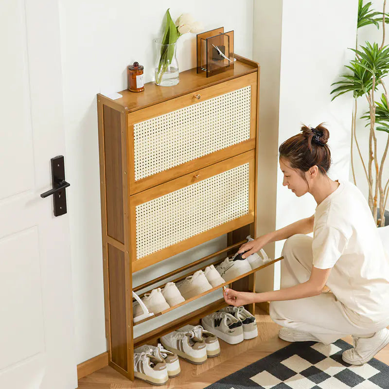 Slim Shoe Cabinet with Large Capacity for Home Entry