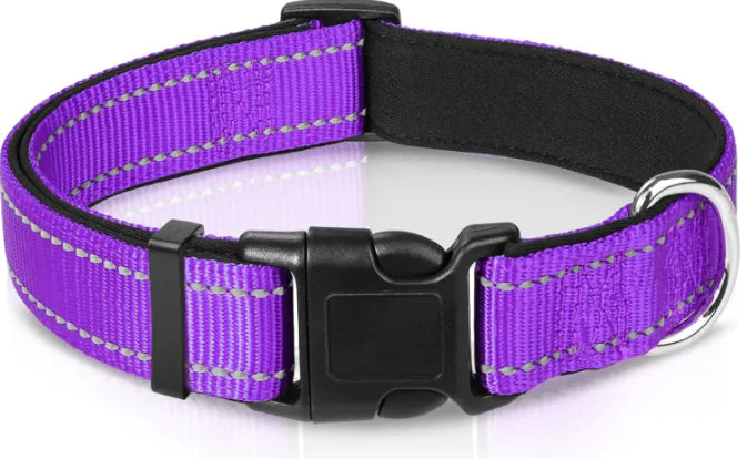 Reflective Sky Adjustable Dog Collar (One)