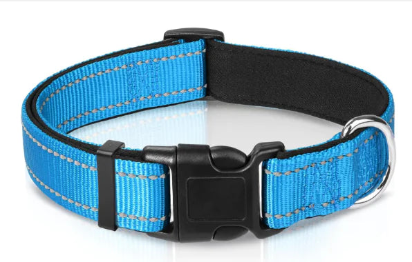 Reflective Sky Adjustable Dog Collar (One)