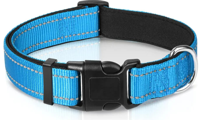 Reflective Sky Adjustable Dog Collar (One)