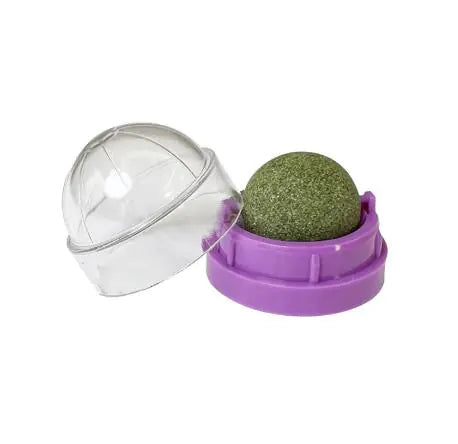 Catnip Spin Ball for Cats - Teeth Cleaning Toy (One Piece)