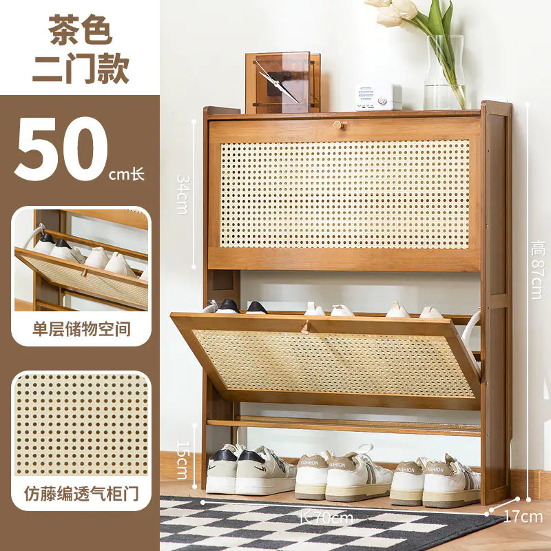 Slim Shoe Cabinet with Large Capacity for Home Entry