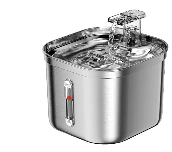 2.2L Stainless Steel Cat Water Fountain with Filters