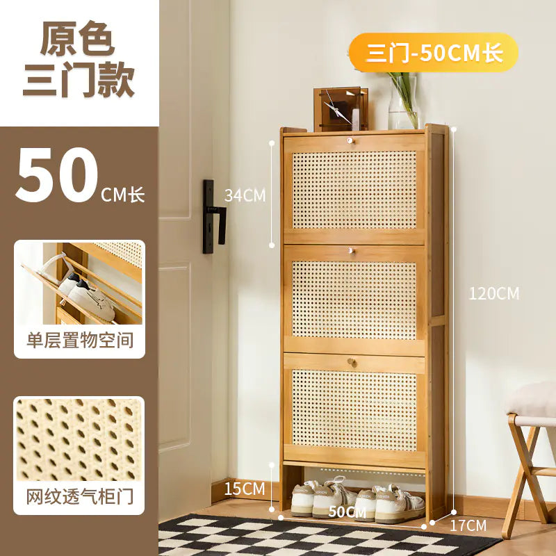 Slim Shoe Cabinet with Large Capacity for Home Entry