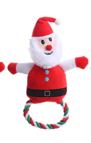 Christmas Cotton Rope Dog Toy for Training and Cleaning