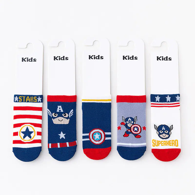 Wholesale Spider-Man and Iron Man Socks for Kids
