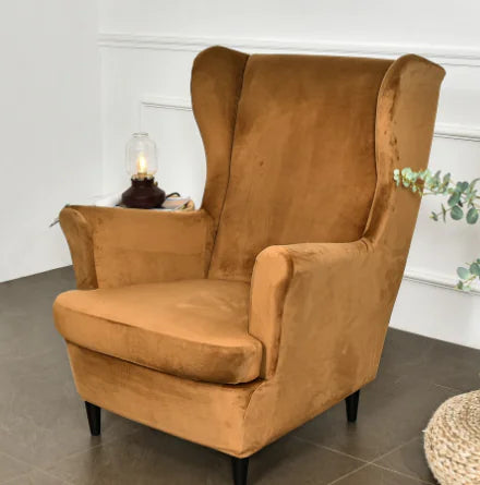 IKEA STRANDMON Wing Chair Velvet Cover Set