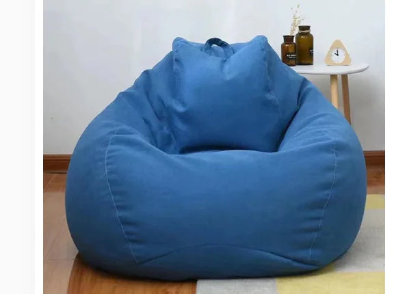 Beanbag Chair Cover - Cotton Lazy Sofa Cover (One Piece)