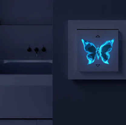 Blue Luminous Butterfly Wall Stickers