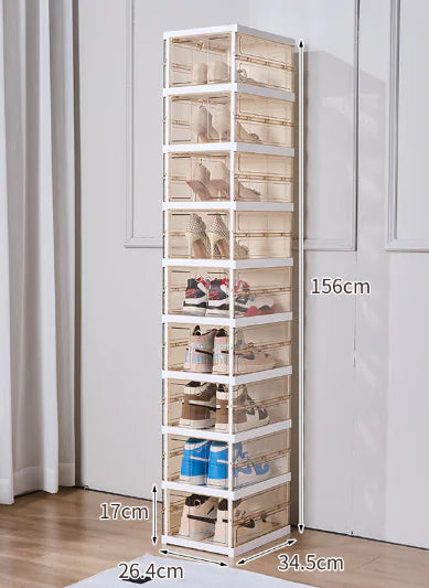 Foldable Multi-Layer Shoe Storage Box (One Set)