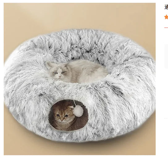 Deluxe Cat Lounge with Integrated Play Tunnel