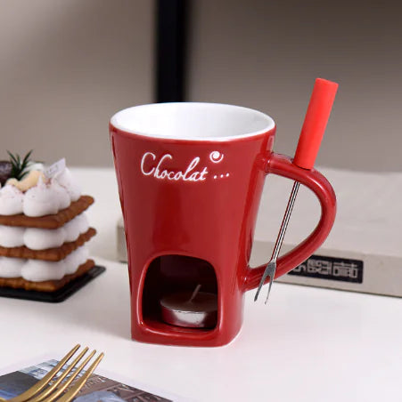 Hot Pot Mug - Ceramic Chocolate and Cheese Cup (Single)