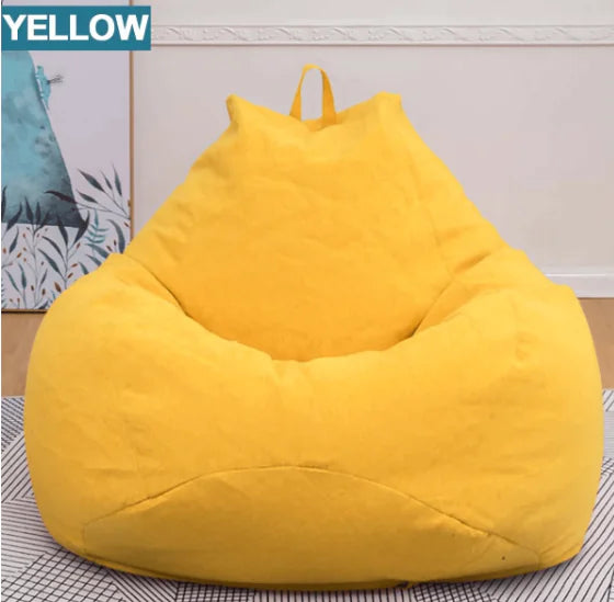 Beanbag Chair Cover - Cotton Lazy Sofa Cover (One Piece)