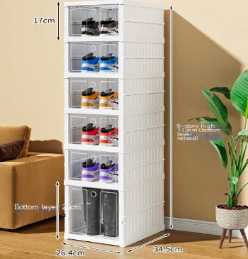 Foldable Multi-Layer Shoe Storage Box (One Set)