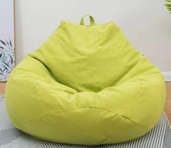 Beanbag Chair Cover - Cotton Lazy Sofa Cover (One Piece)
