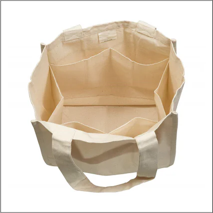 Eco-Friendly Canvas Tote with 6 Pockets