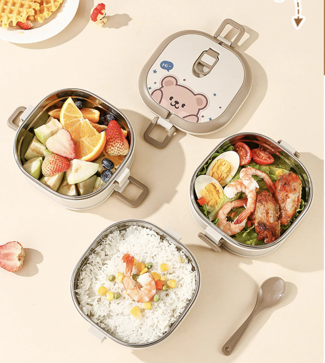 Bento Bear 304 Stainless Steel Insulated Lunch Box