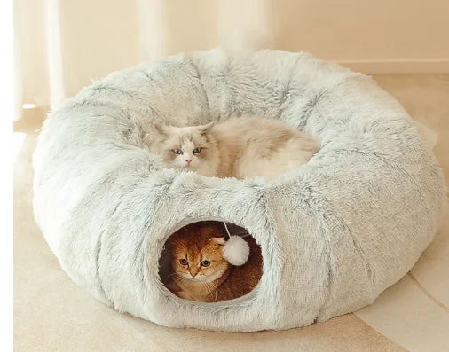 Deluxe Cat Lounge with Integrated Play Tunnel