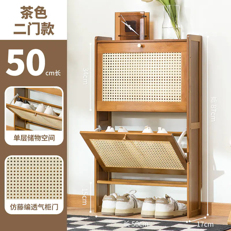 Slim Shoe Cabinet with Large Capacity for Home Entry