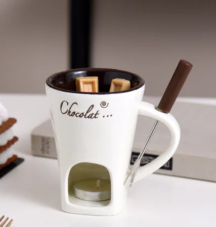 Hot Pot Mug - Ceramic Chocolate and Cheese Cup (Single)