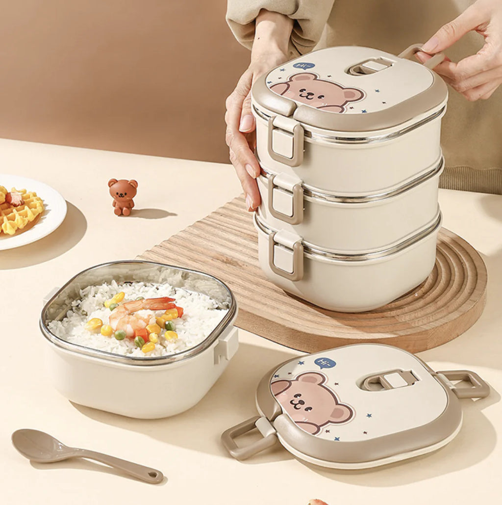 Bento Bear 304 Stainless Steel Insulated Lunch Box