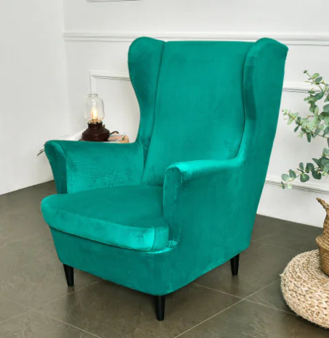 IKEA STRANDMON Wing Chair Velvet Cover Set